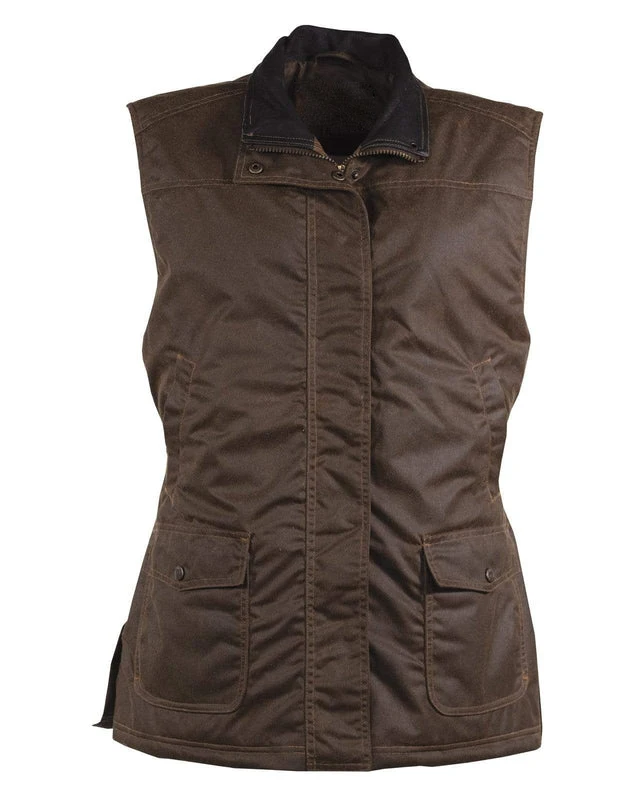 Oilskin 8 OZ Quilted Hunting Vest For Ladies Warm Lining For Winter Season
