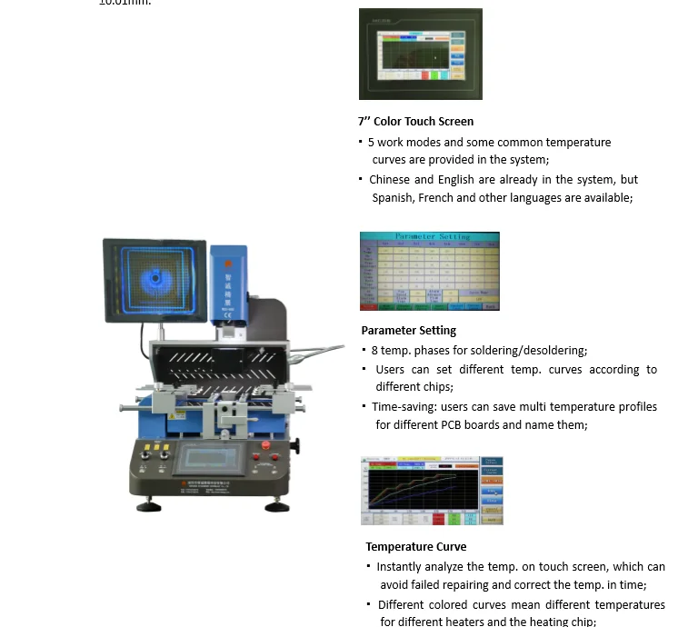 infrared BGA Soldering Rework Station Repair Machine For Smd Cpu IC Chip Rework Reballing Station WDS650