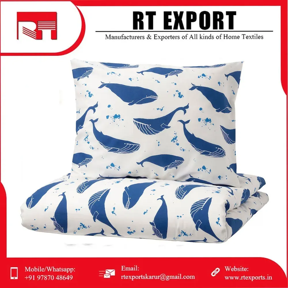 Hot Sale Customized Design Duvet Cover Set 100% Cotton Material Duvet Cover Sets with Custom Private Label