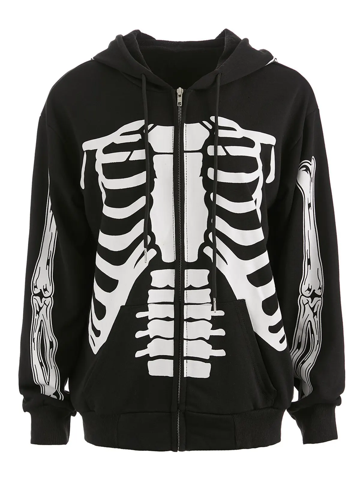 new arrival skull all over print custom designs premium zip up cotton hoodies