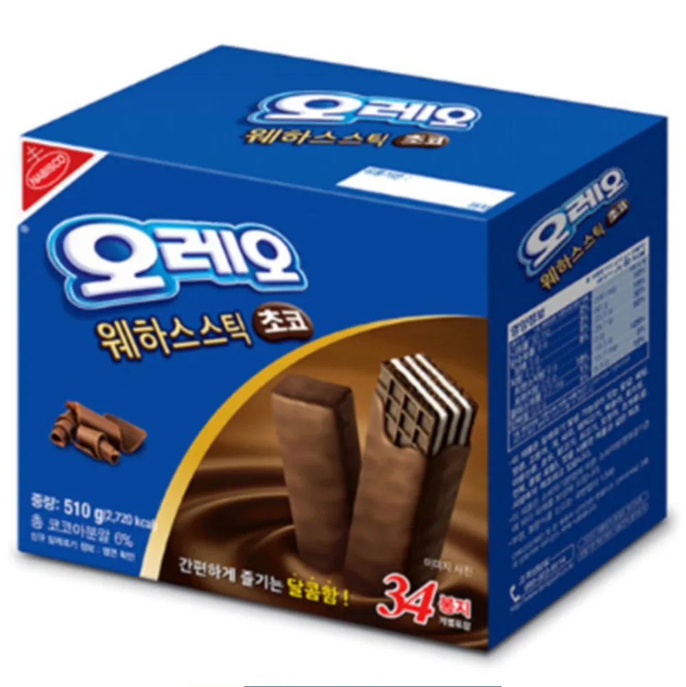 Oreo Wafer Sticks Choco 15g x 34ea  Korean Snacks Chocolate Sweet Flavor