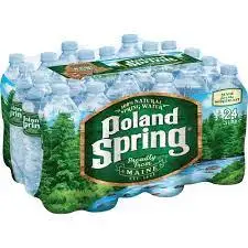 Poland Spring 100% Natural Spring Water  8 ounces  12 pack