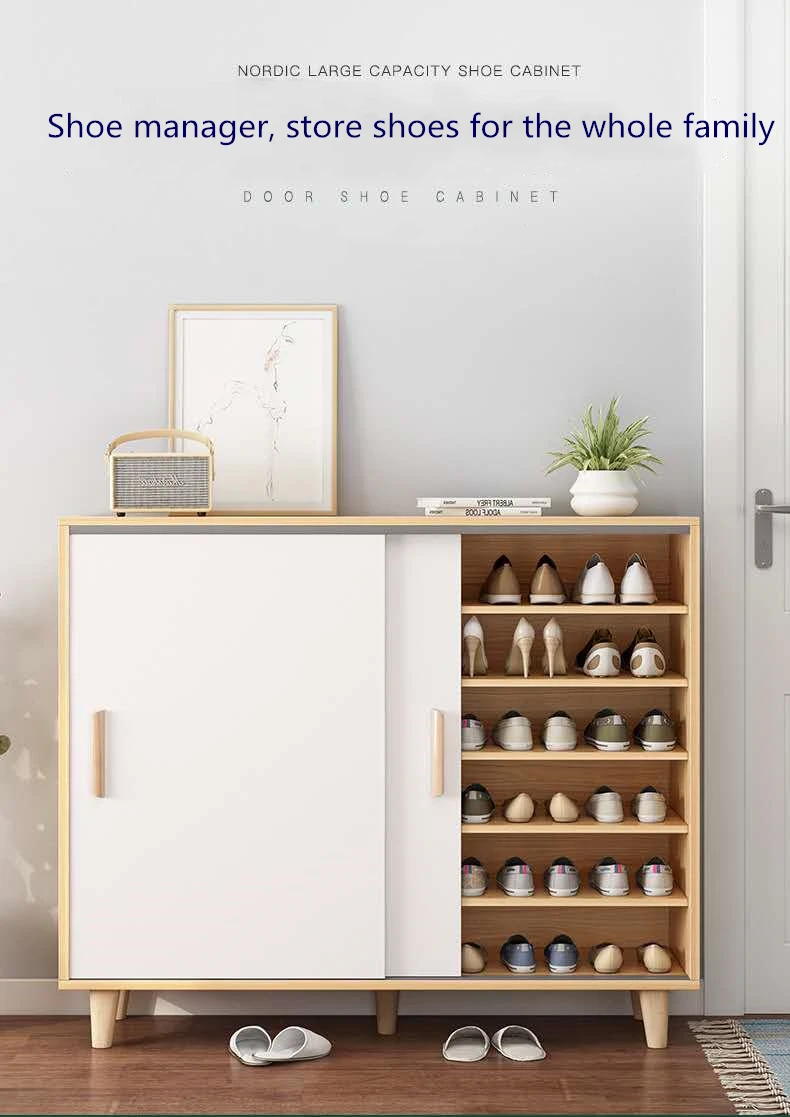 Wooden Shoe Racks Storage Shelves Shoe Cabinet Furniture Shoe Organizer