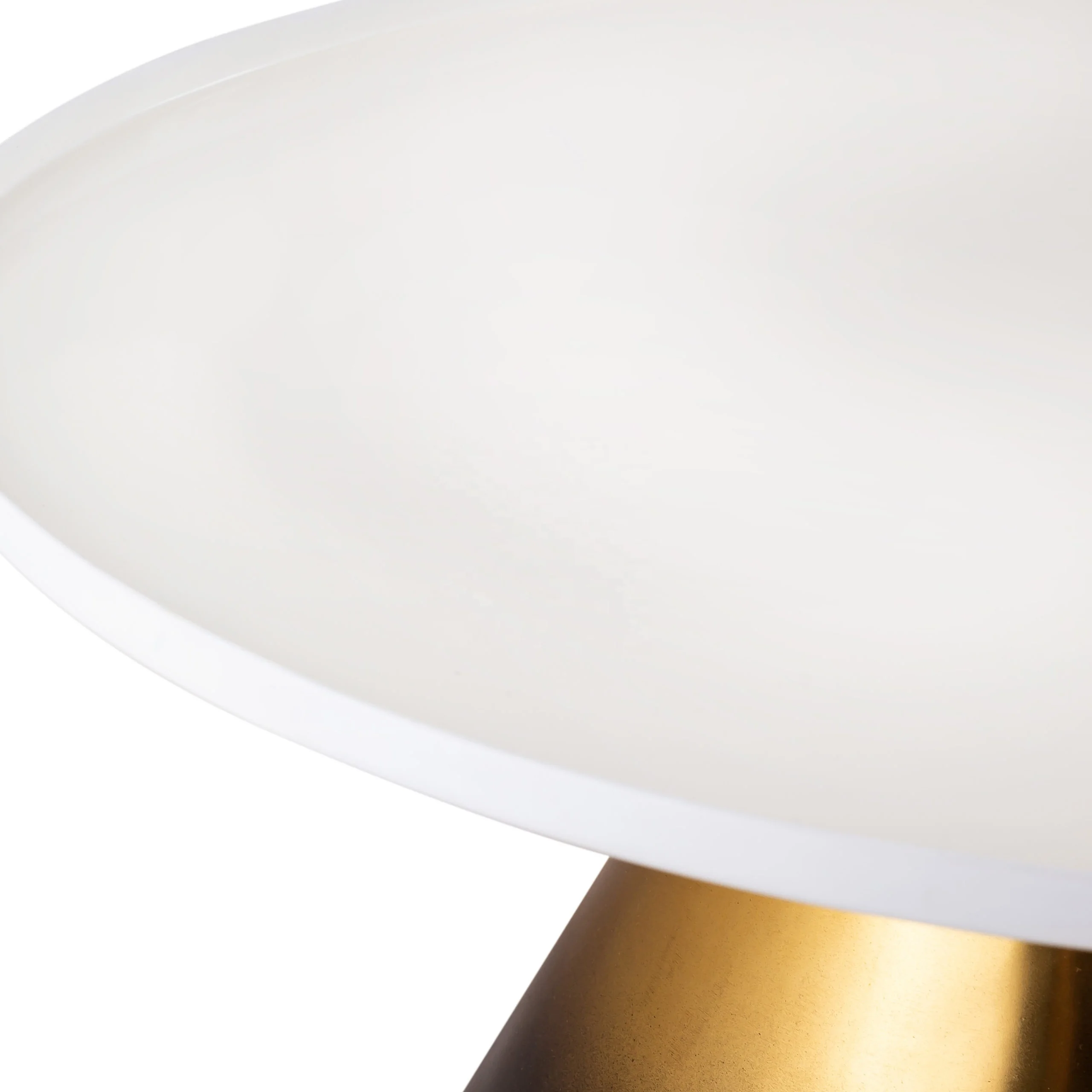 Ombre White Enamel Dual Tone Coffee Table Gold & Black for Living Room Hotel And Restaurants at Best Price