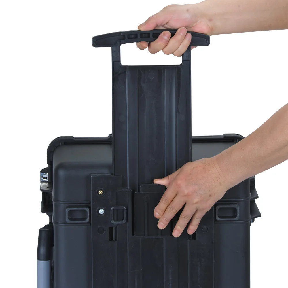 plastic trolley  rolling tool box case with foam insert manufacturer Hard plastic  trolley tool box with wheels