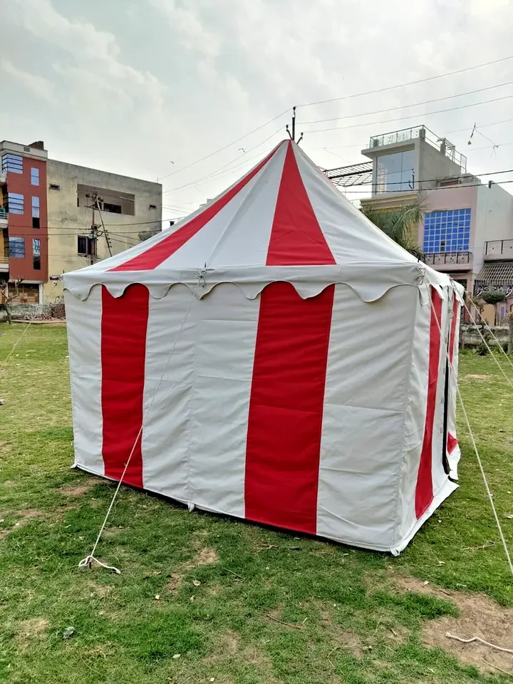 Premium 4x4 Meter Medieval Square Tent Durable Cotton Canvas Reenactment Faire Camping-Easy Setup All-Weather Waterproof