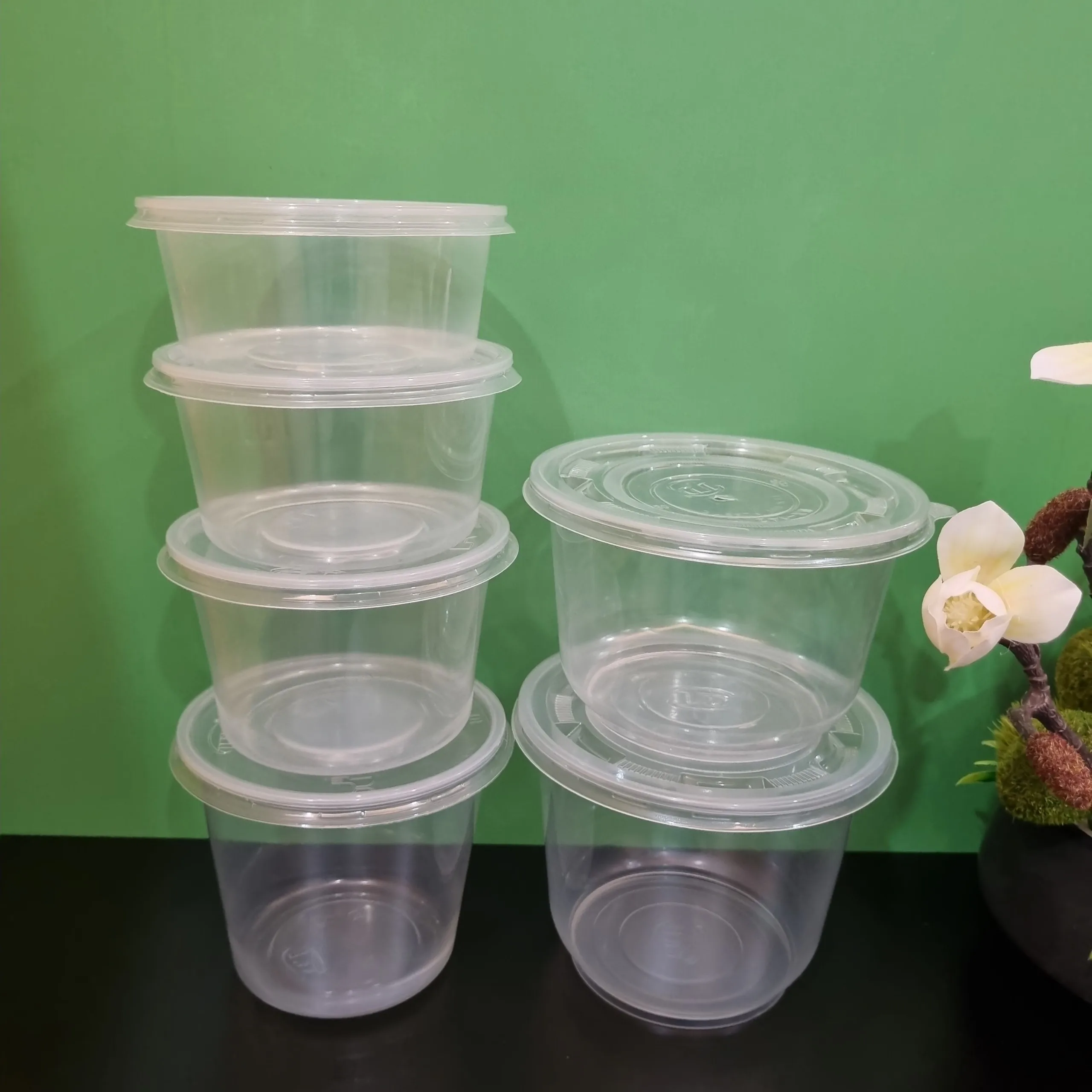 350 500 550 600 700 1000 1200ml Cheap Price round shape PP plastic Food Containers With Lid Vietnam manufacturer