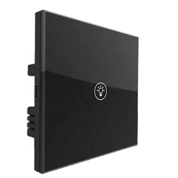 One Light On Off WiFi Enabled Glass Smart Touch Switch with Tuya Smart Life Mobile App support, IR Remote and Voice Assistant
