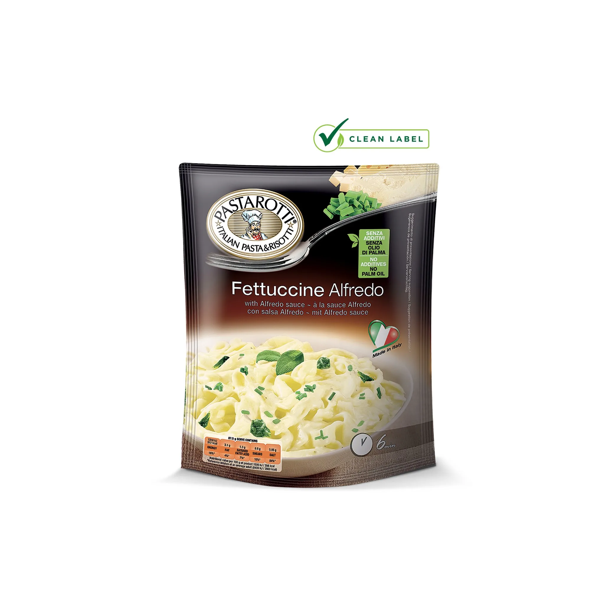 High Quality  Premium Italian Quality Gourmet Fettuccine Alfredo 175g Ready to eat in 6 minutes