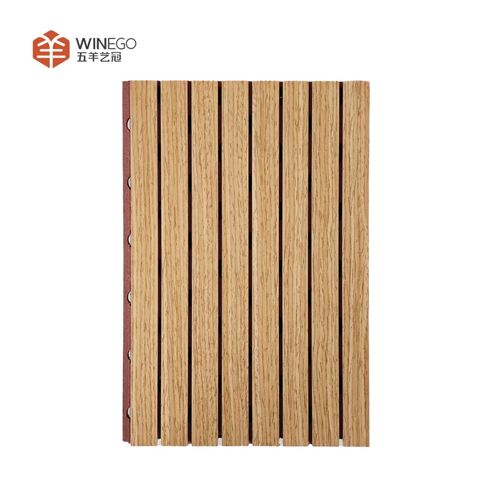 High-Performance Grooved Acoustic Wall Panels with Melamine and Veneer Finishes
