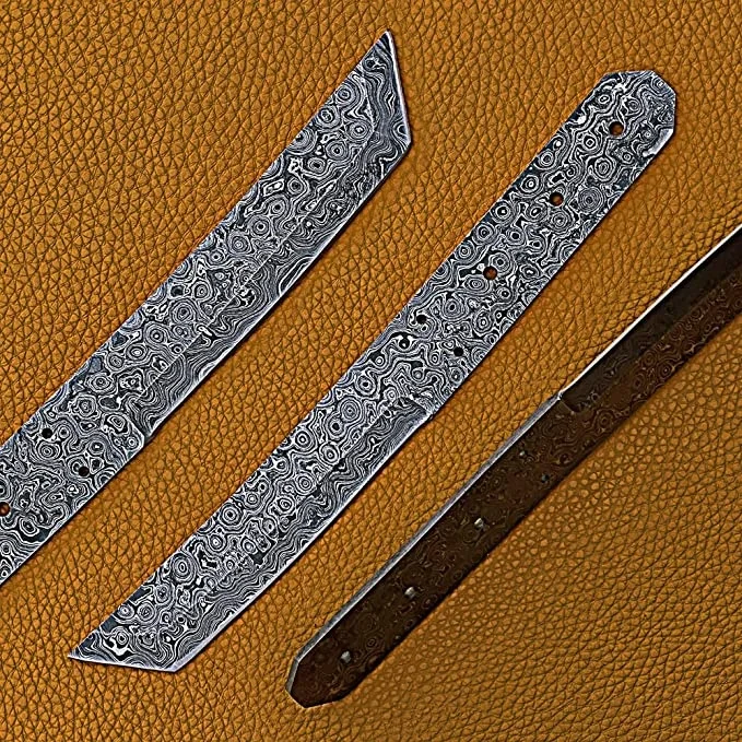 Custom Handmade Damascus Steel Knife High Quality New Design Hand Forged Blank Blade with Full Tang and Protected Cover