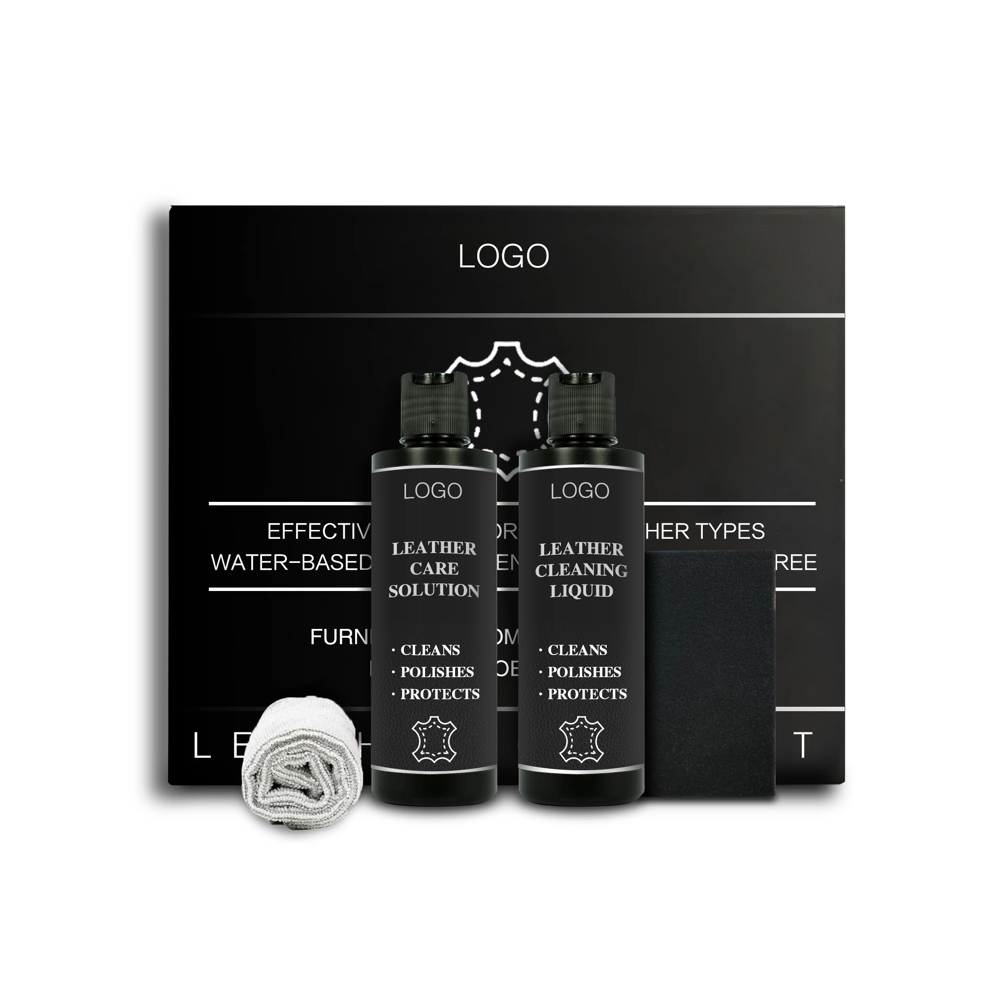 All Natural Wholesale Leather Cleaner and Conditioner Kit for Car Seats and Sofa Furnitures