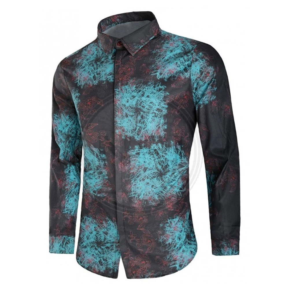 Mens sublimated / printed Best Selling Cheap OEM long Sleeve with Print Men CASUAL Winter Cotton made dress Fashionable shirts