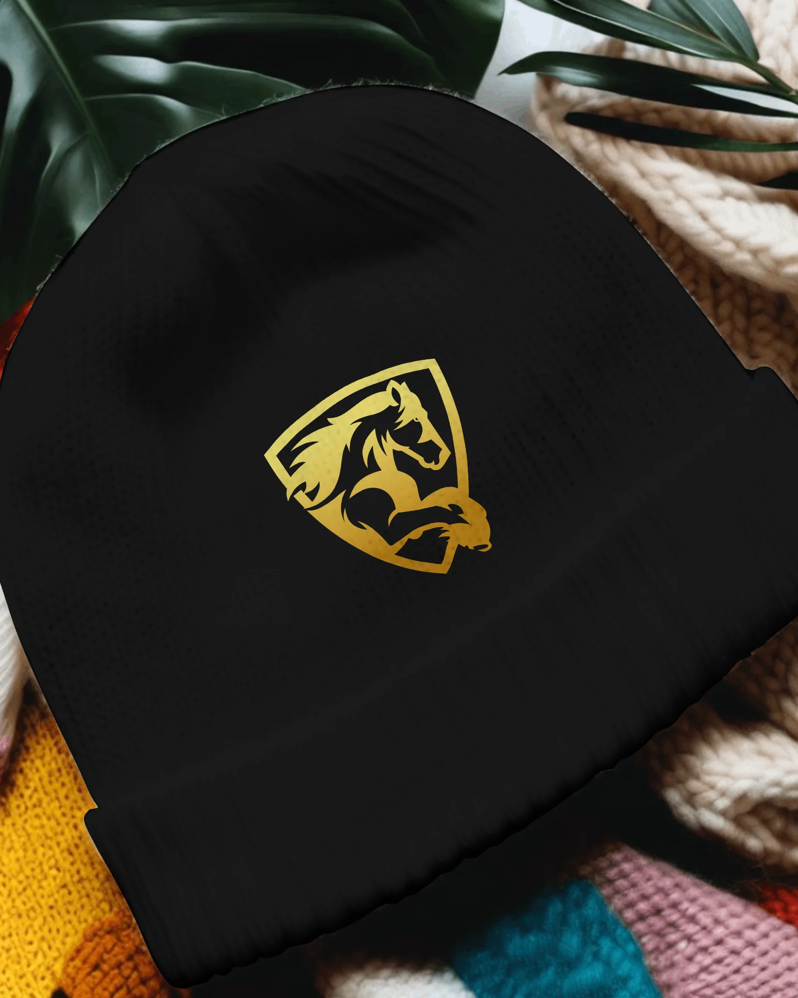 Unisex Winter Beanies Comfortable Soft Woolen Ski Cap with Cuffed Knitted Stripes Solid Color Wholesale