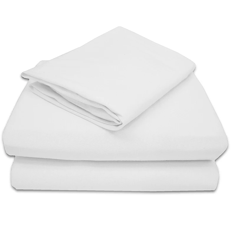 Cotton Bed sheets Fitted Bed Sheet with Elastic Corner Bands Twin XL 100 Plain Custom Linen White Embroidered Dobby Customized