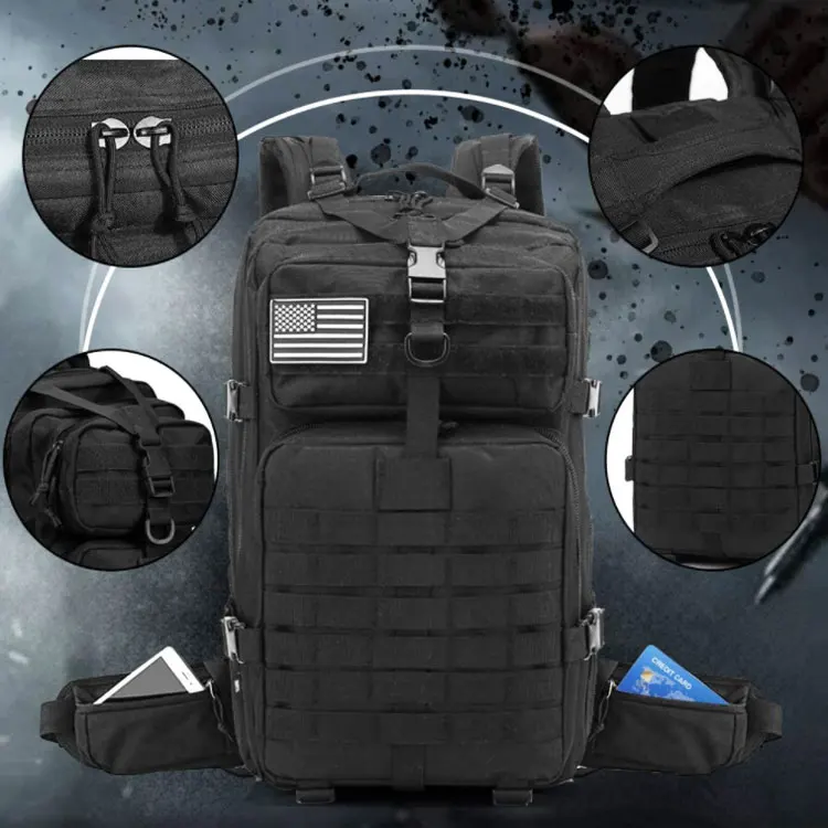 AYPPRO Custom 45L Tactical Molle Backpack Unisex 3 Day Assault Pack with Anti-theft Multi-functional Bugout Rucksack for Hunting