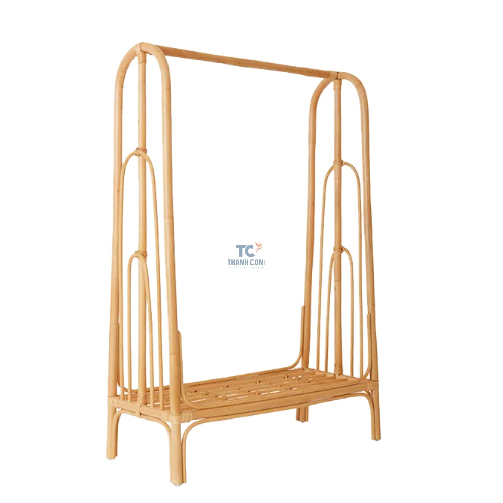 High quality rattan clothes hanger rack stand assemble customized size hanging racks made in Vietnam