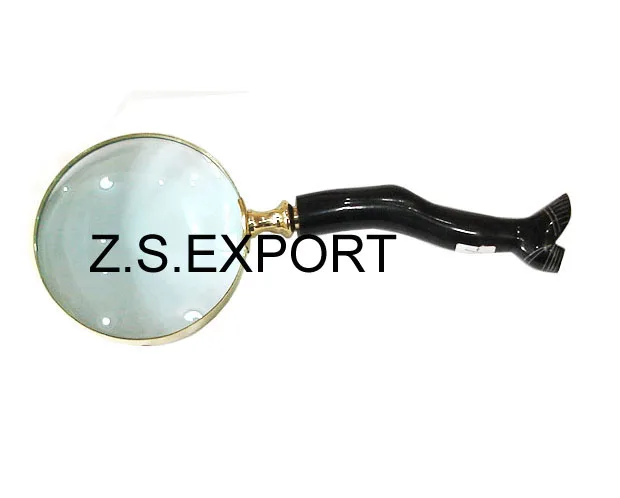 Wholesale Decorative Wooden Handle Magnifying Glass Optical Instrument Metal Magnifying Glass Reading inspection Magnifier