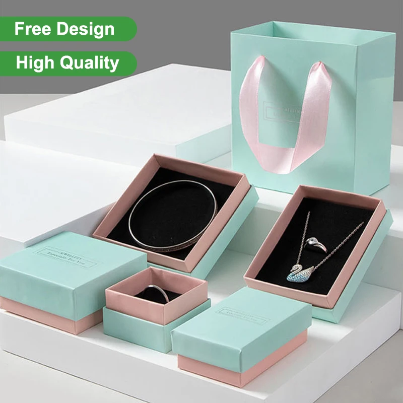 Bowknot Jewelry Storage Box Ring Necklace Bracelet Pendant Earrings Cover Jewelry Packaging Gift Box
