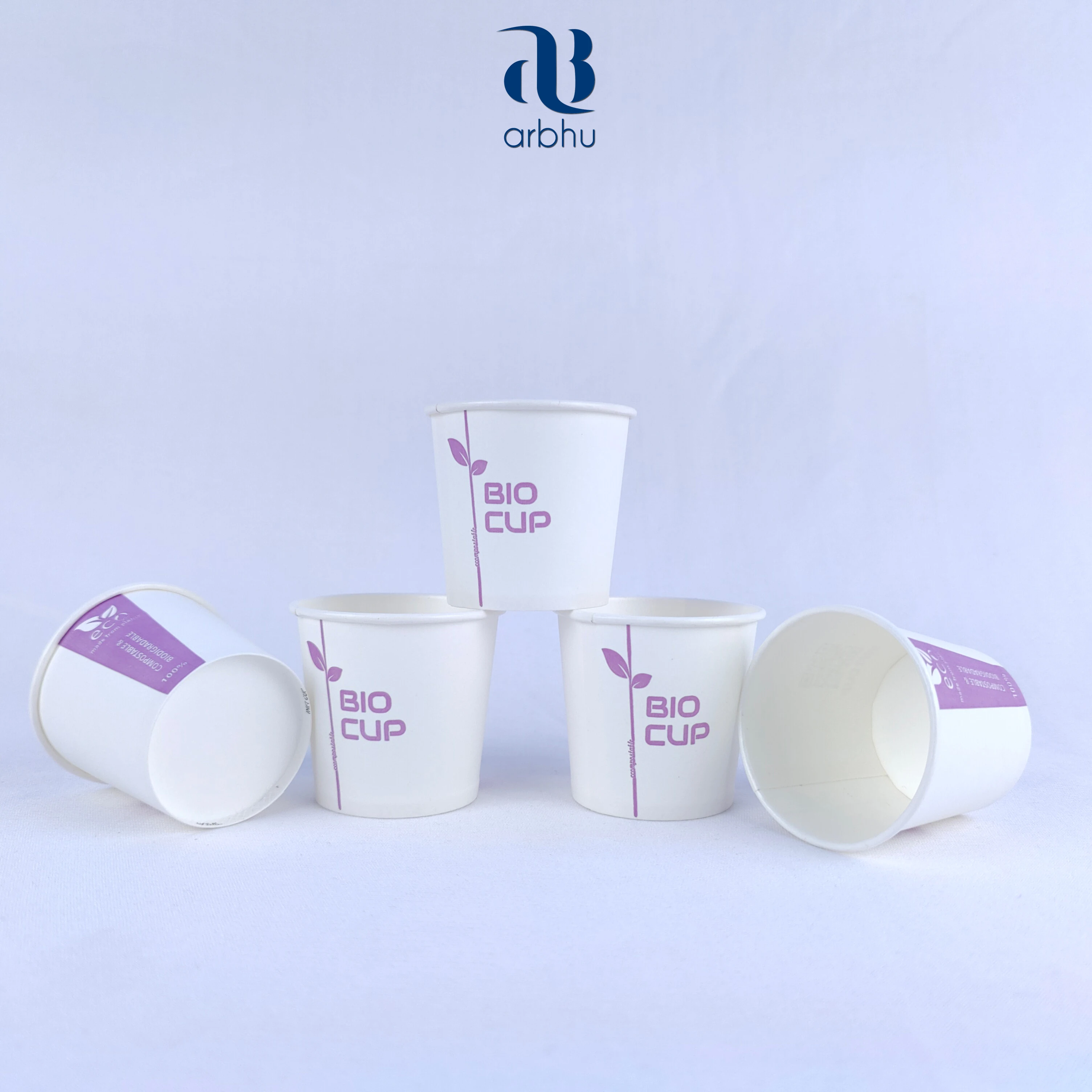 3 Oz biodegradable eco-friendly custom logo printed Paper cup  | Disposable Use and Throw Single Wall Paper Cups