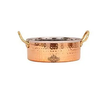 Stainless Steel Designer Serving Dish With Brass Gold Stand Kitchenware Table Decor Serving Casserole Dish