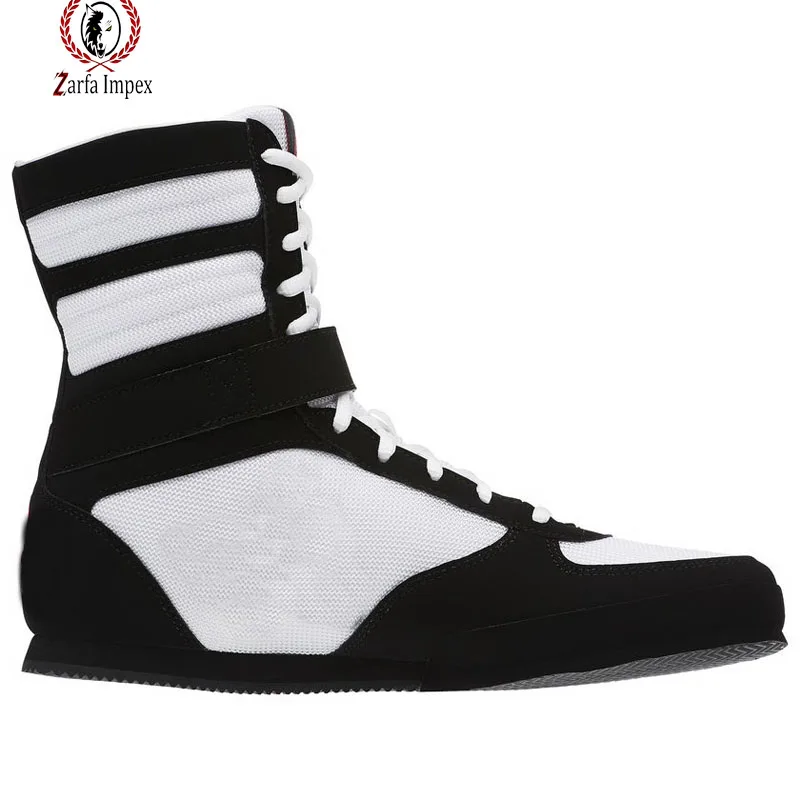 Best Boxing Equipment Customized Design Your Logo Or Label Black Durable Kick Boxing Wrestling Men Shoes