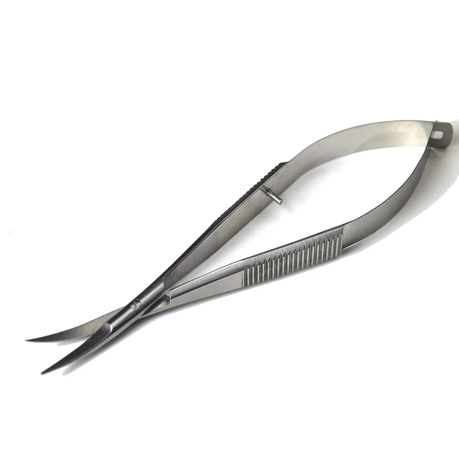 Low MOQ Customized Color Cuticle Scissors Stainless Steel Nail Scissors Professional Manicure Scissors Curved Blades