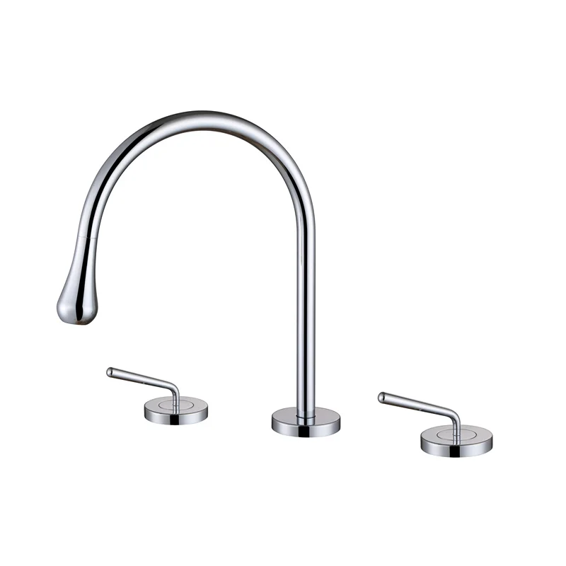 Bathroom faucets supplier dual handle black cold hot water mixer bathroom tap