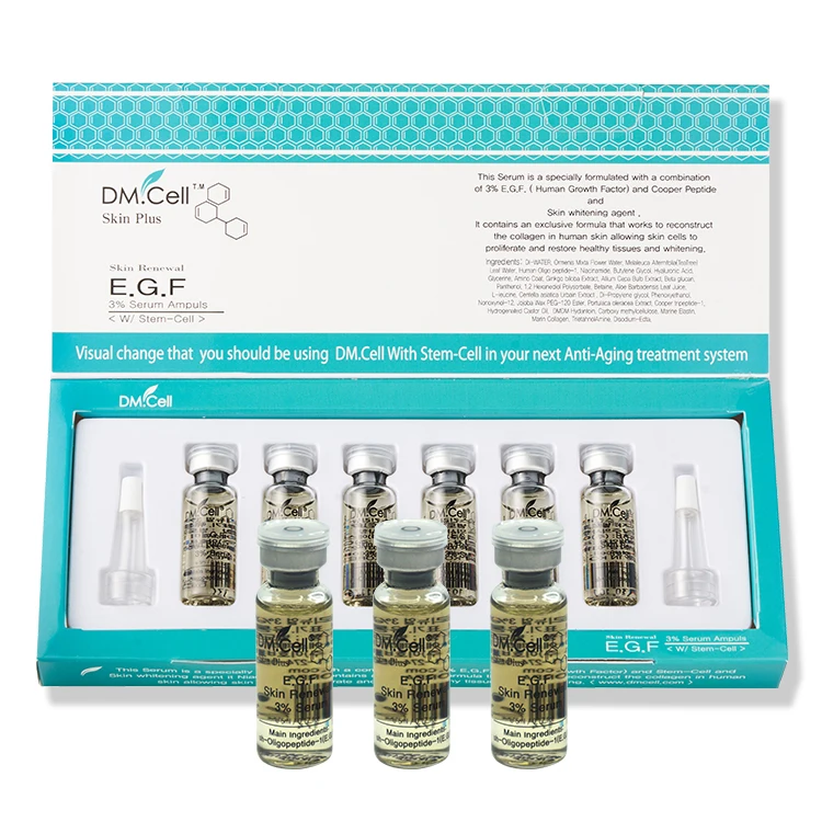 CPNP DM.CELL Skin Renewal 3% EGF Serum 5ml * 6ea for Dermatology EGF Skin Regeneration Anti Aging Skin Elasticity
