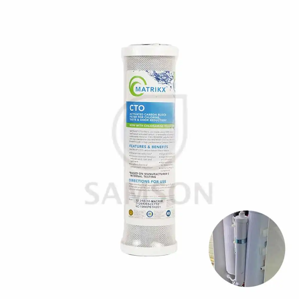 Hot Selling CTO Carbon Block Water Filter Activated Carbon for Household Use Removes Chlorine 5 Micron Micron Rate