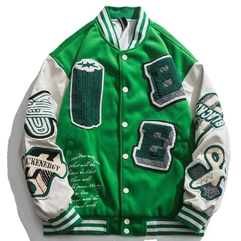 Letterman jackets Versity Baseball Men  Women Streetwear Jackets  Youth Embroidered Loose Jacket