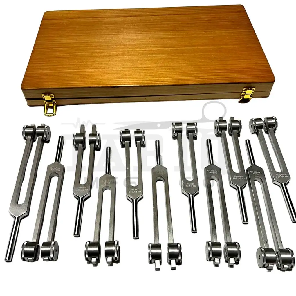 New Arrival Weighted Tuning Forks Medical Aluminum Tuning Forks best chakra tuning forks with wooden box