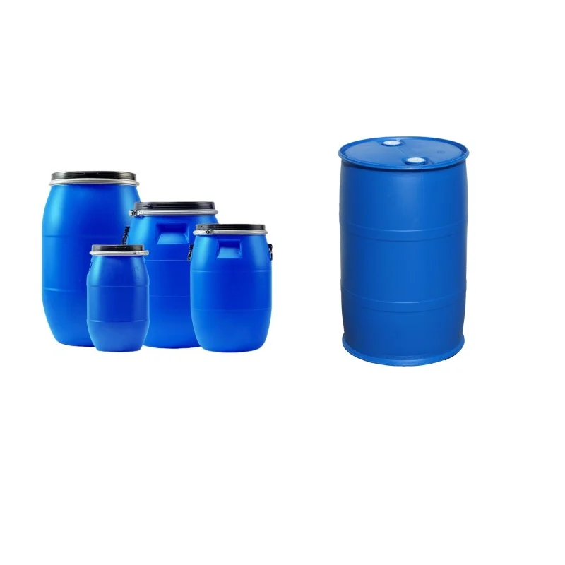 High Quality 55 Gallon Blue Food Grade HDPE Plastic Barrel Drum 120/200/220 Liter With Lids For Sale
