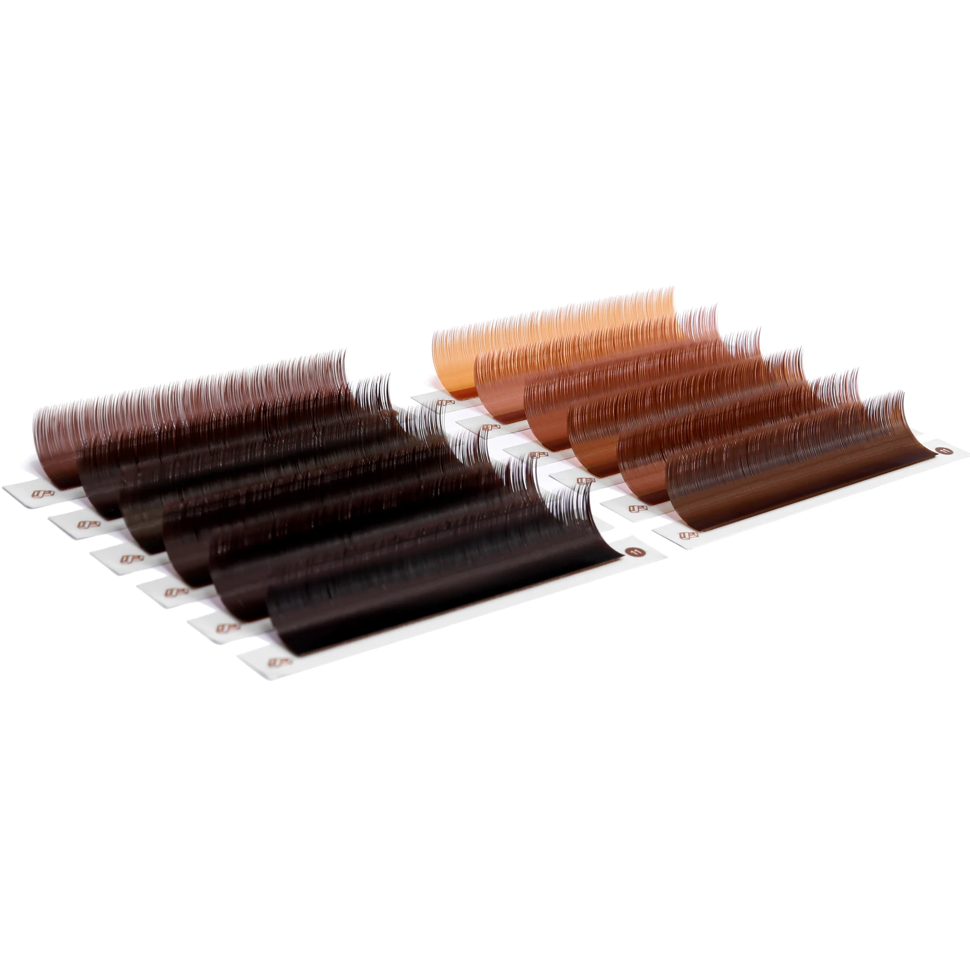 Factory direct price brown handmade fan lash extensions brown lash extensions 0.03 brown lashes with logo worldwide shipping