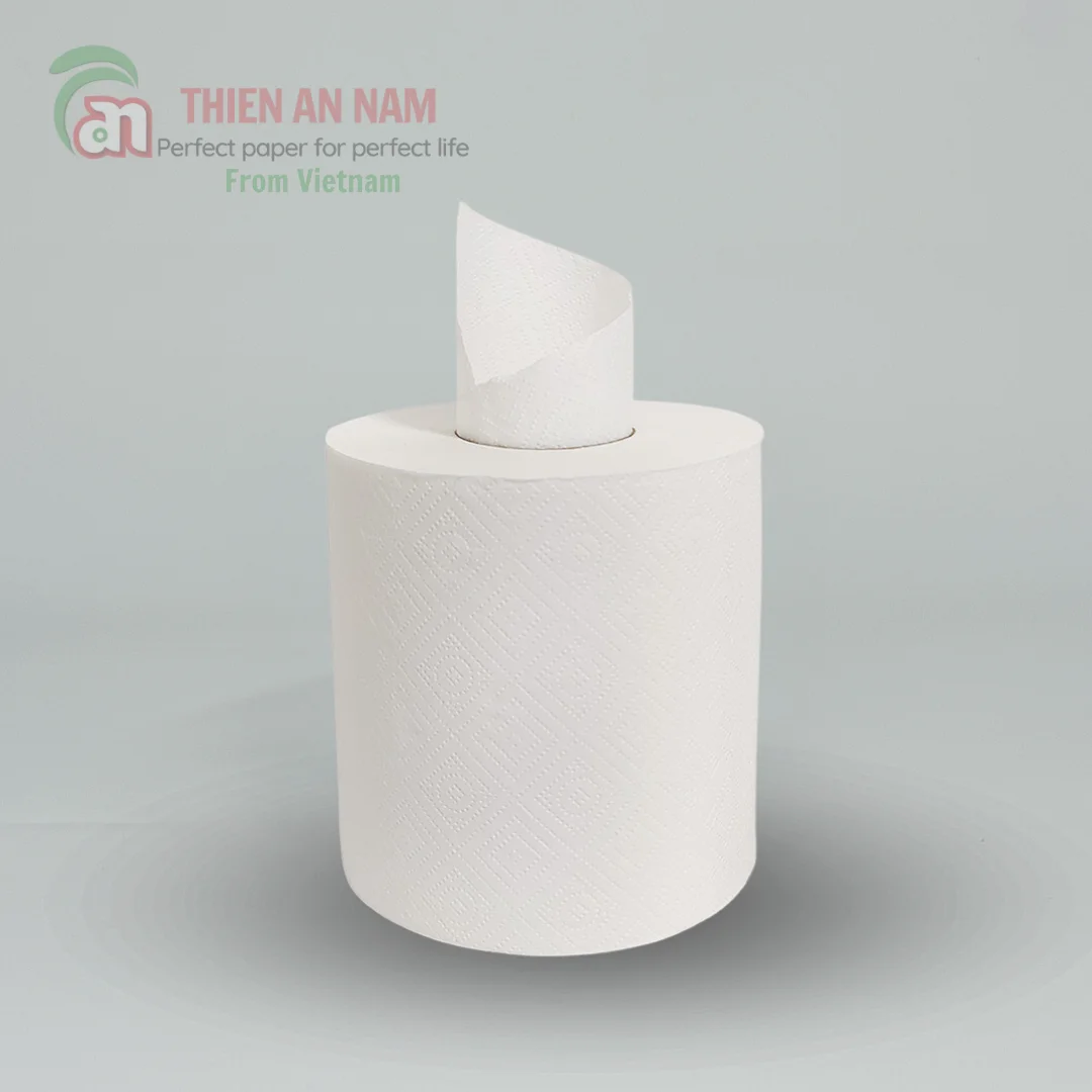 Tailor-Made Best Price Hygienic Resilient Center-Feed Paper Towel Roll From Vietnamese Manufacturer