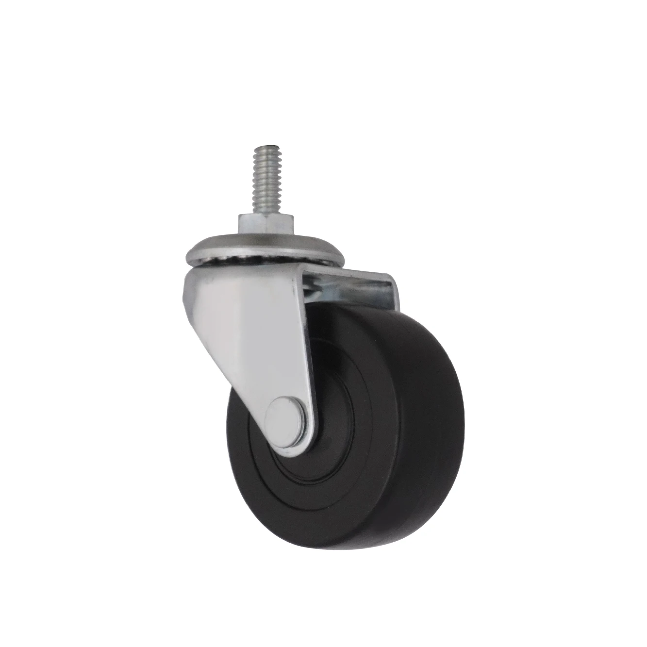 1/4 Inch Threaded Stem 2- Inch Casters with Hard PVC Wheels For Furniture Trolley Cart
