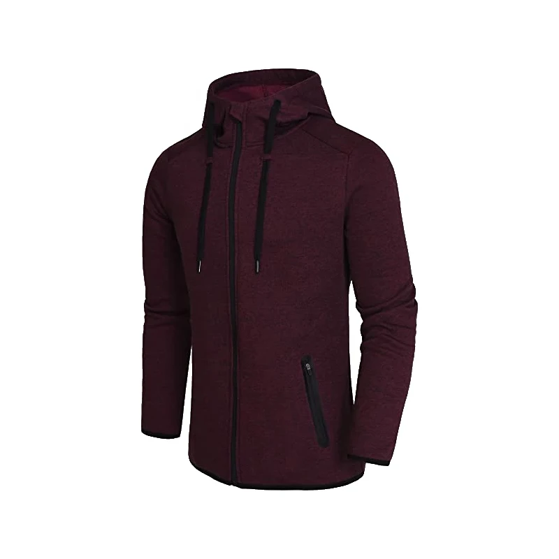 Winter Hoodie Jacket With Zip Pockets For Men