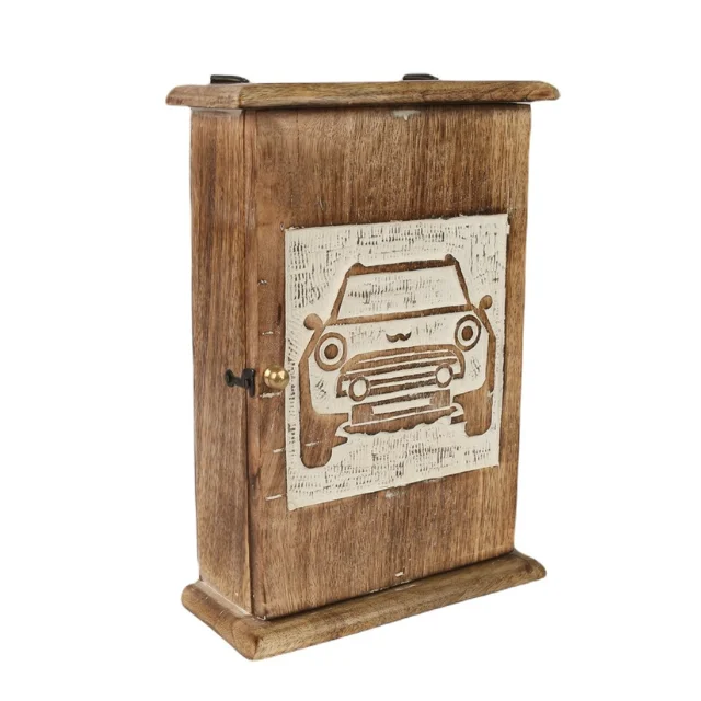 Wooden Key Holder Box Handcrafted and Unique A Perfect Blend of Functionality and Home Elegance