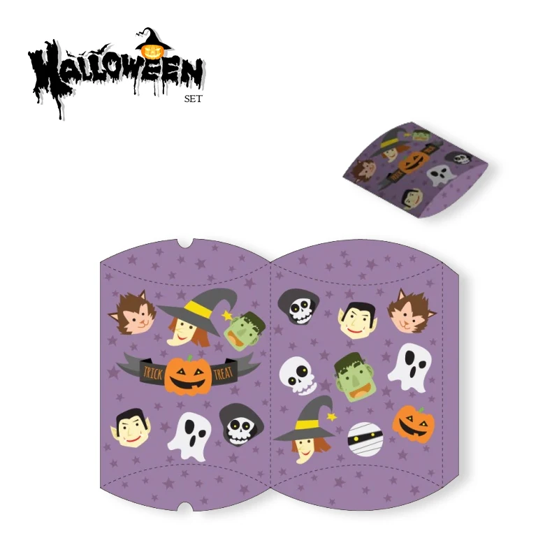 Halloween Roll Food For Burritos Candy Pink Black Paper Packing Pillow Box With Strap