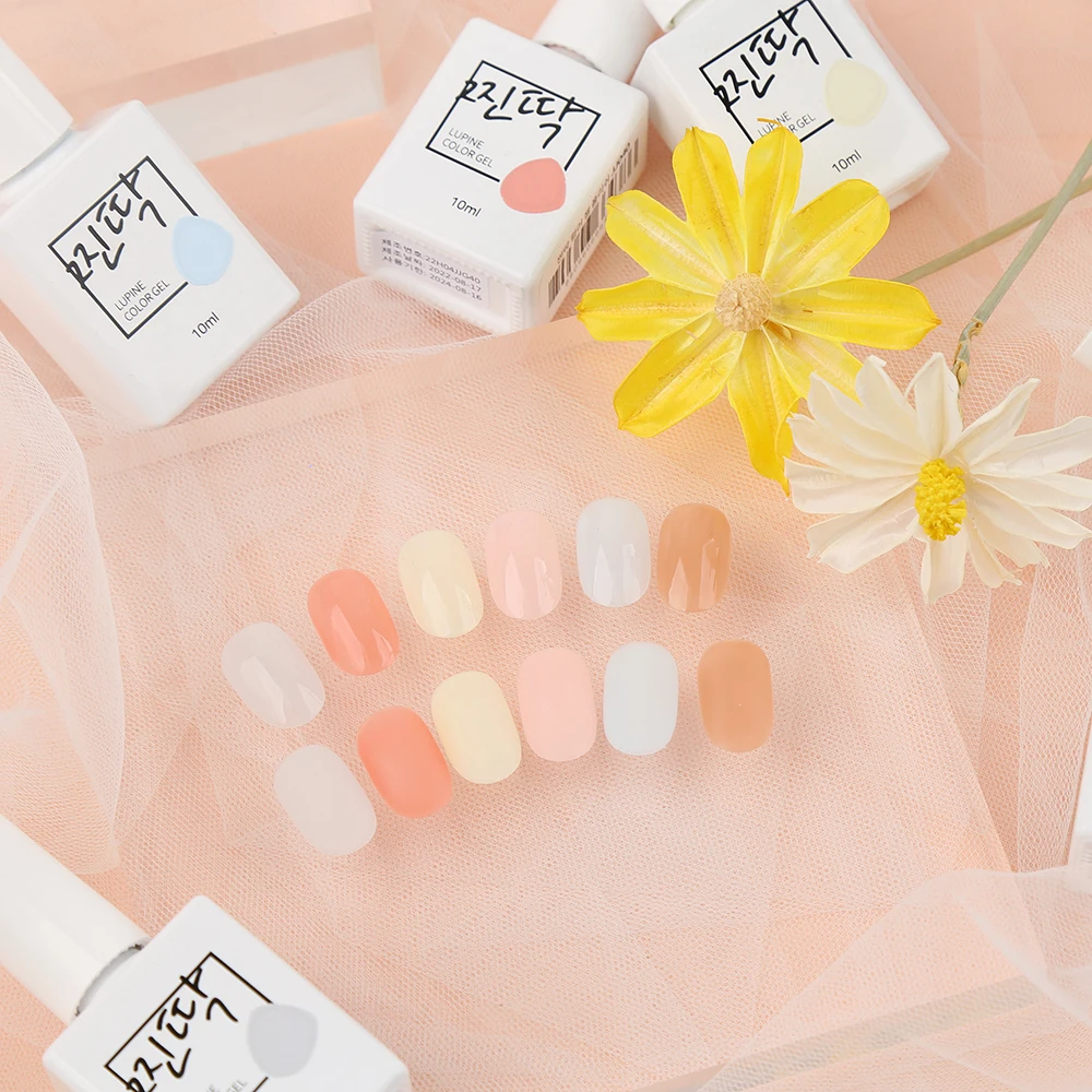 Korean Gel polish 71 colors collection Lupine JJINTTAK gel uv lamp nail art design style nail trend syrup gel
