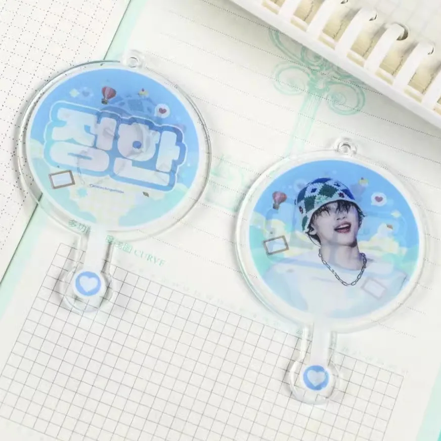 Korean Pvc Fan Merchandise Advertising Services Kpop Picket Fan