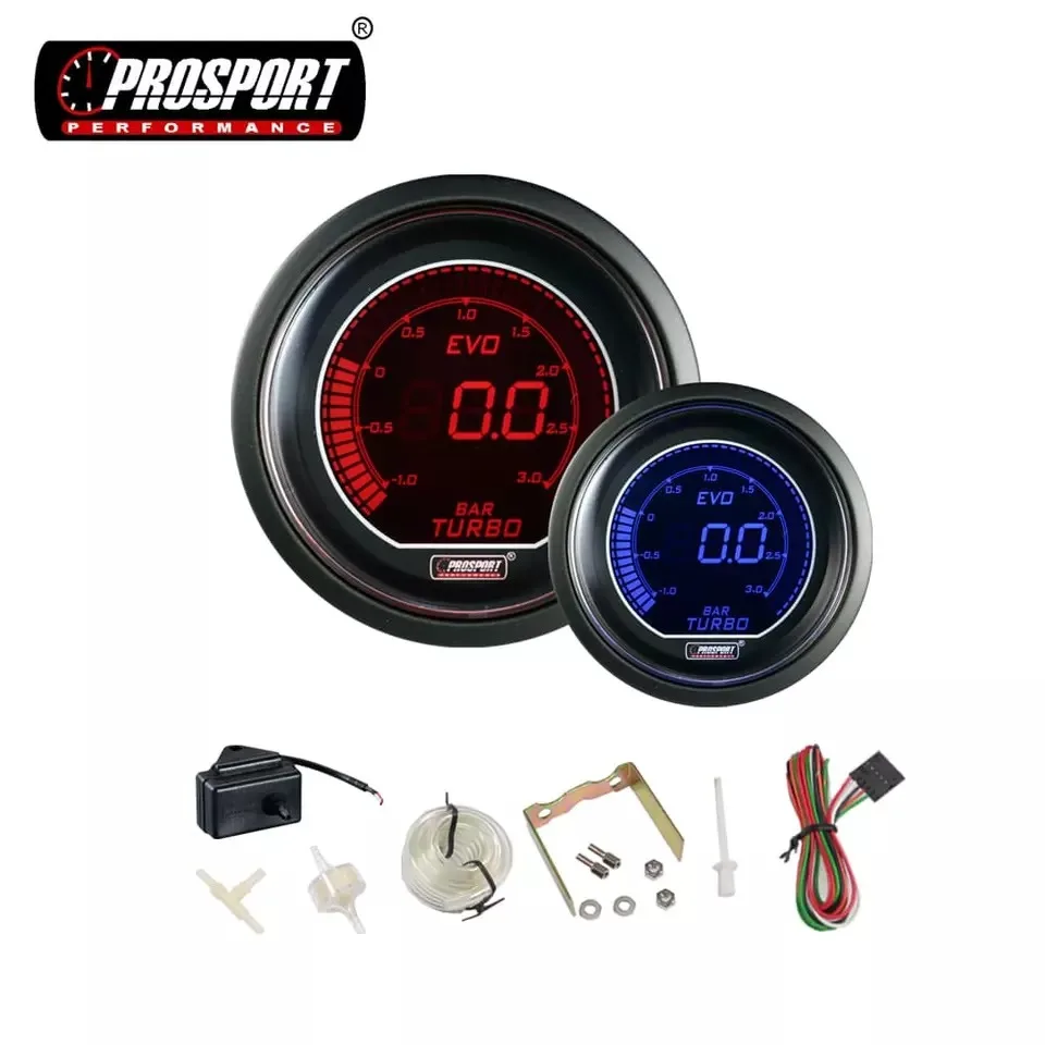 Универсальный электронный цифровой турбонаддувной датчик 52 мм 12 В Автомобильные транспортные средства
