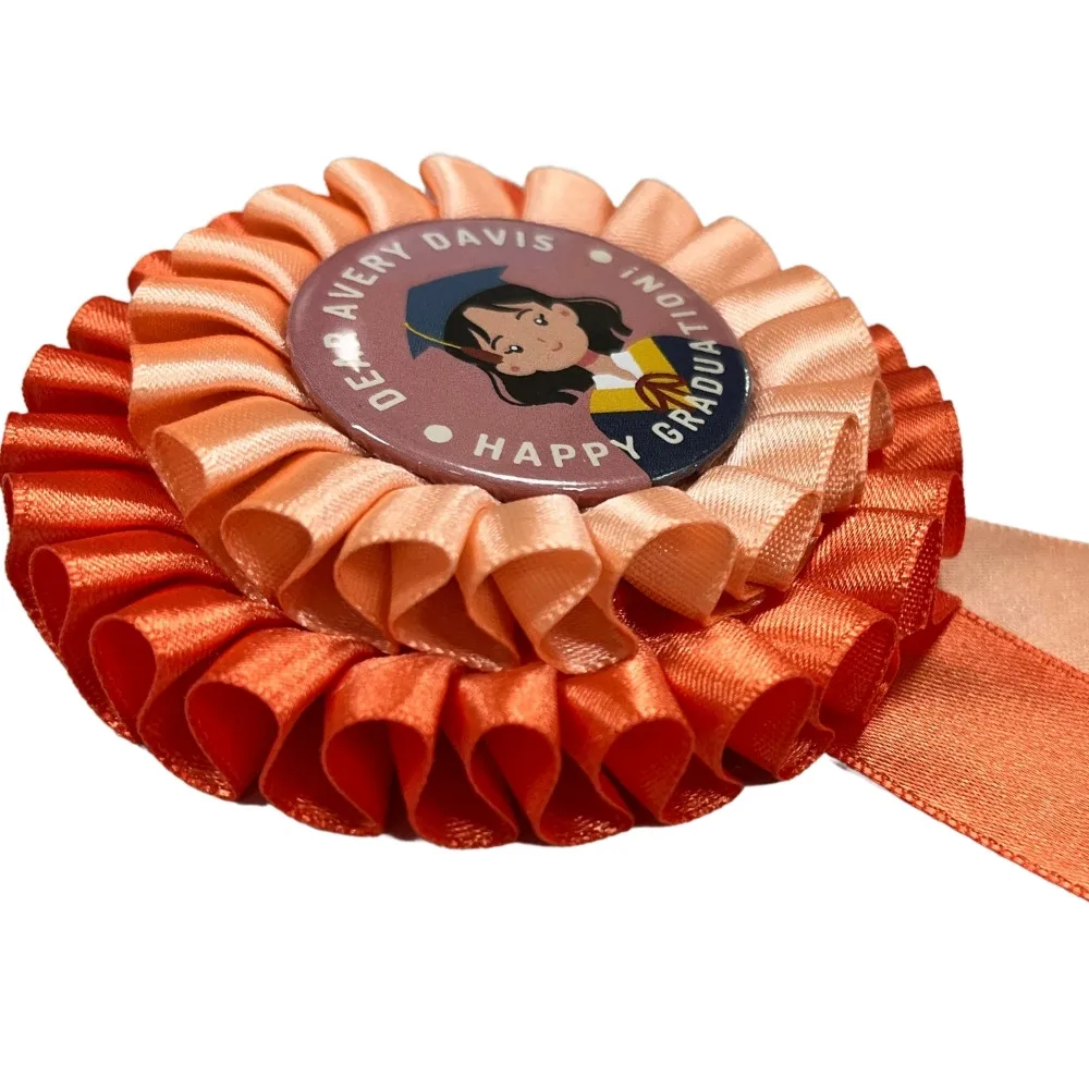 school event custom blank rosettes ribbons awards