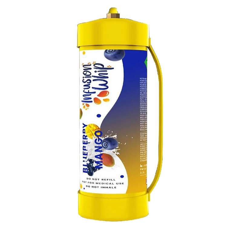 100% Steel Material Certified Quality Blueberry Mango Flavour InfusionWhip 3.3L Whipped Canister at Best Competitive Price