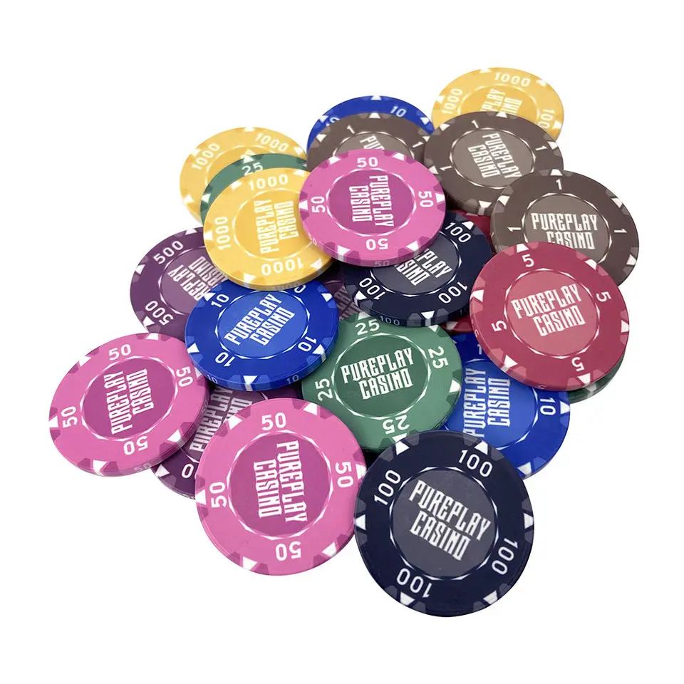 Fully customisable EPT Professional Ceramic Material Poker Chips 10g and 40MM poker chips with customises design colour and logo