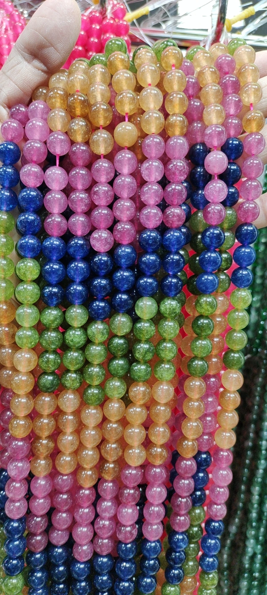 Loose 6mm 8mm 10mm 12mm Beads Jade Round Bead Strands Green Jade Beads for Bracelets Necklace Jewelry Making