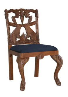modern luxury vintage antique royal living room wooden hand carved menagerie rabbit dining Derma chair room indian rosewood