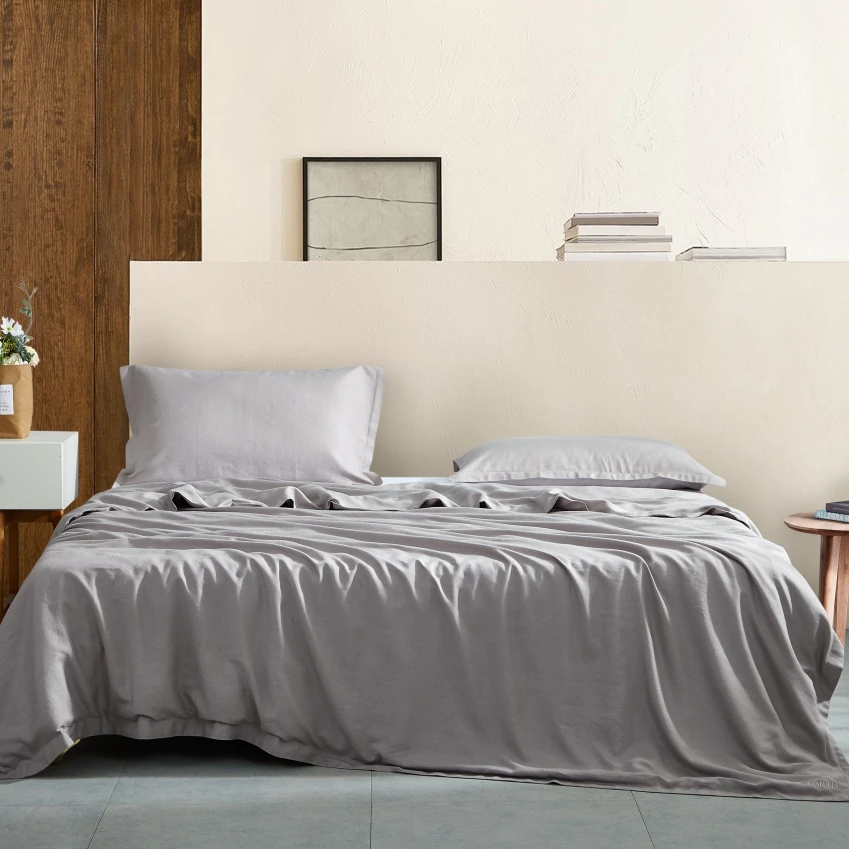 New 2023 Unique Home Textile 100% Bamboo Fabric Soft Bedsheet Flat Sheet Cover Geometric Bedding Sets with customized design