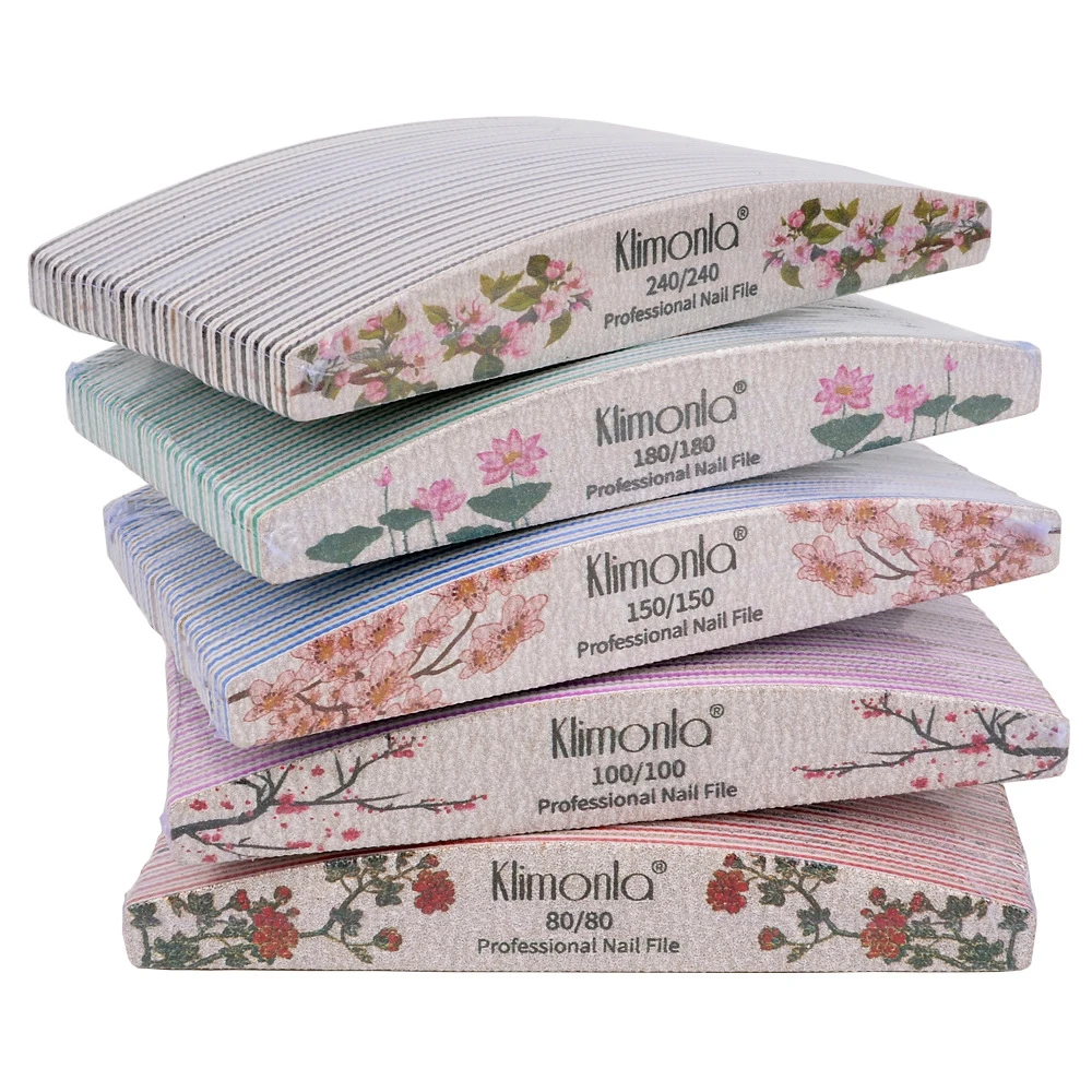 Free Samples Nail File 80/80  Custom Logo Professional Drill Machine Printed 100 150 180 240 Nail File