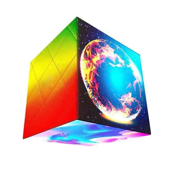 GC TECH LED Cube for Pub and Restaurant Hanging Available Multiface Magic Cube Screen Pattern 5 Faces Video Wall Display Photo